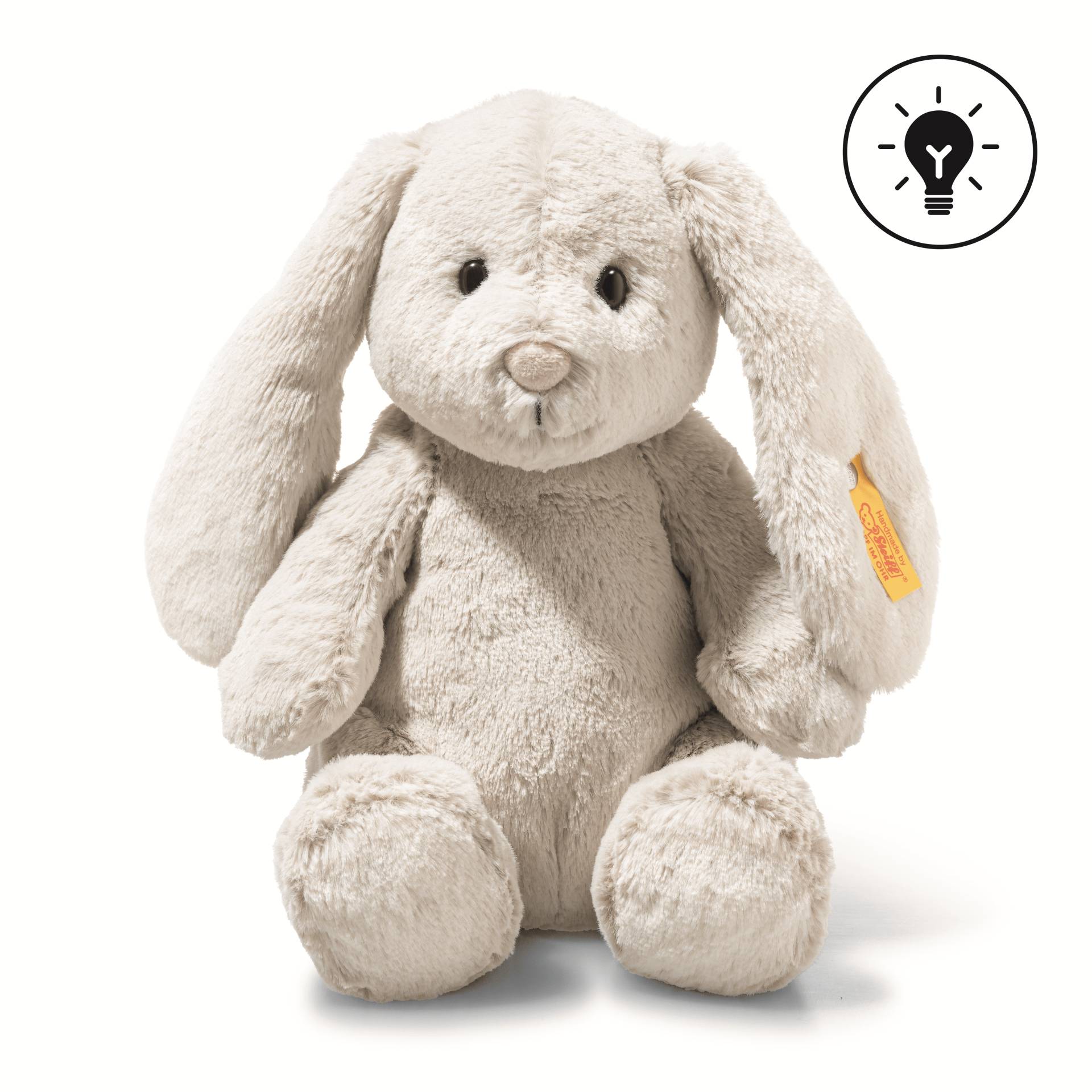 Steiff - Steiff – Light at Night Hoppie Hase mit Nachtlicht, Hellgrau, 28 cm Steiff - Steiff – Light at Night Hoppie Hase mit Nachtlicht, Hellgrau, 28 cm