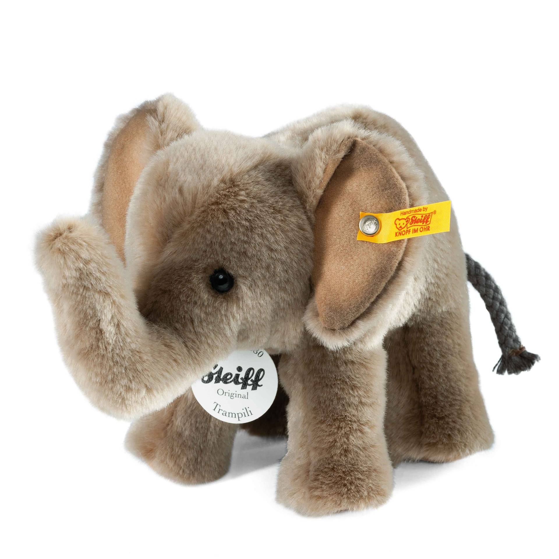 Steiff - Trampili Elefant 18 cm grau stehend Kuscheltier Steiff - Trampili Elefant 18 cm grau stehend Kuscheltier