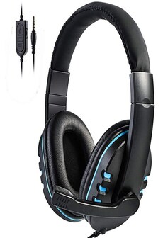 Stereo Gaming Headset For All PS4 Xbox one PC with Microphone and Volume Control Blue