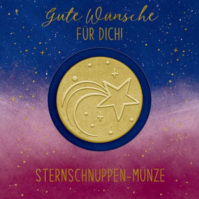 Sternschnuppen-Münze - Gute Wünsche für dich (Universum)