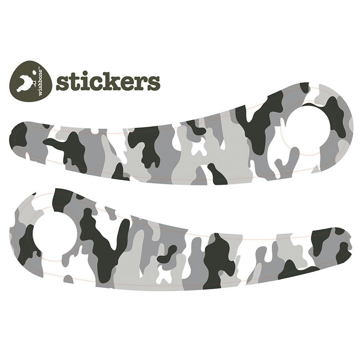 Sticker "Camo grau" für Wishbone recycled black bikes Sticker "Camo grau" für Wishbone recycled black bikes