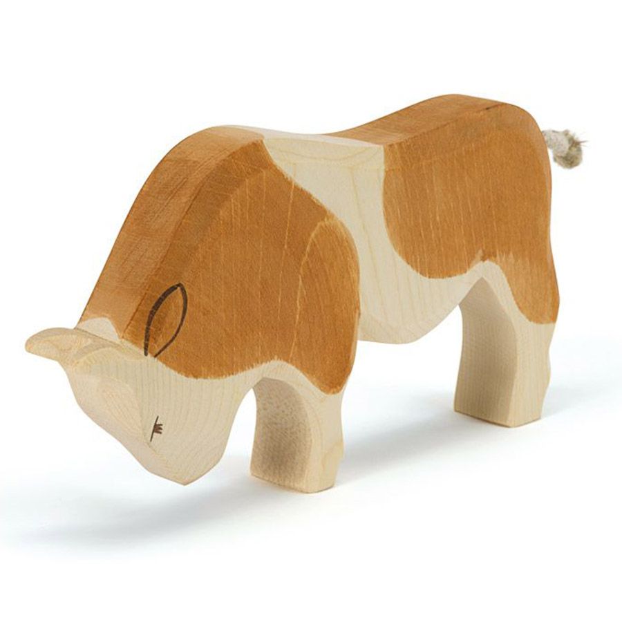 Stier Holzfigur stehend 10,5 cm hoch Stier Holzfigur stehend 10,5 cm hoch