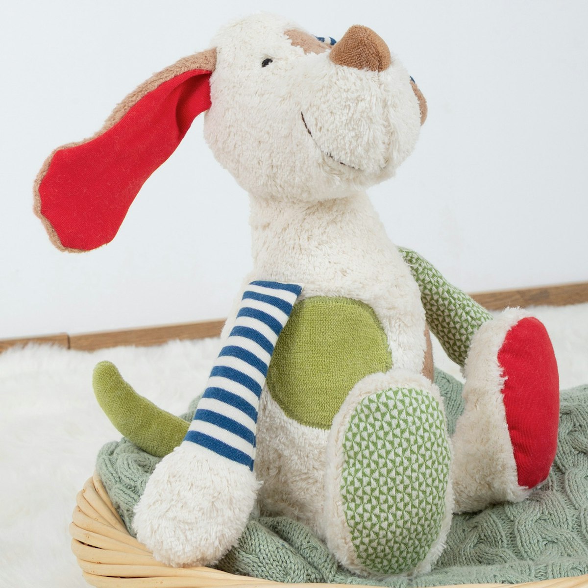 Stofftier Hund Patchwork 30 cm Stofftier Hund Patchwork 30 cm