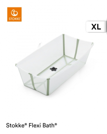 Stokke Flexi Bath XL Faltbare Badewanne transparent green