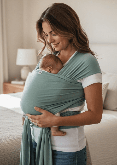 Storchenwiege elastisches Bambus Tragetuch Pistazie Storchenwiege elastisches Bambus Tragetuch Pistazie