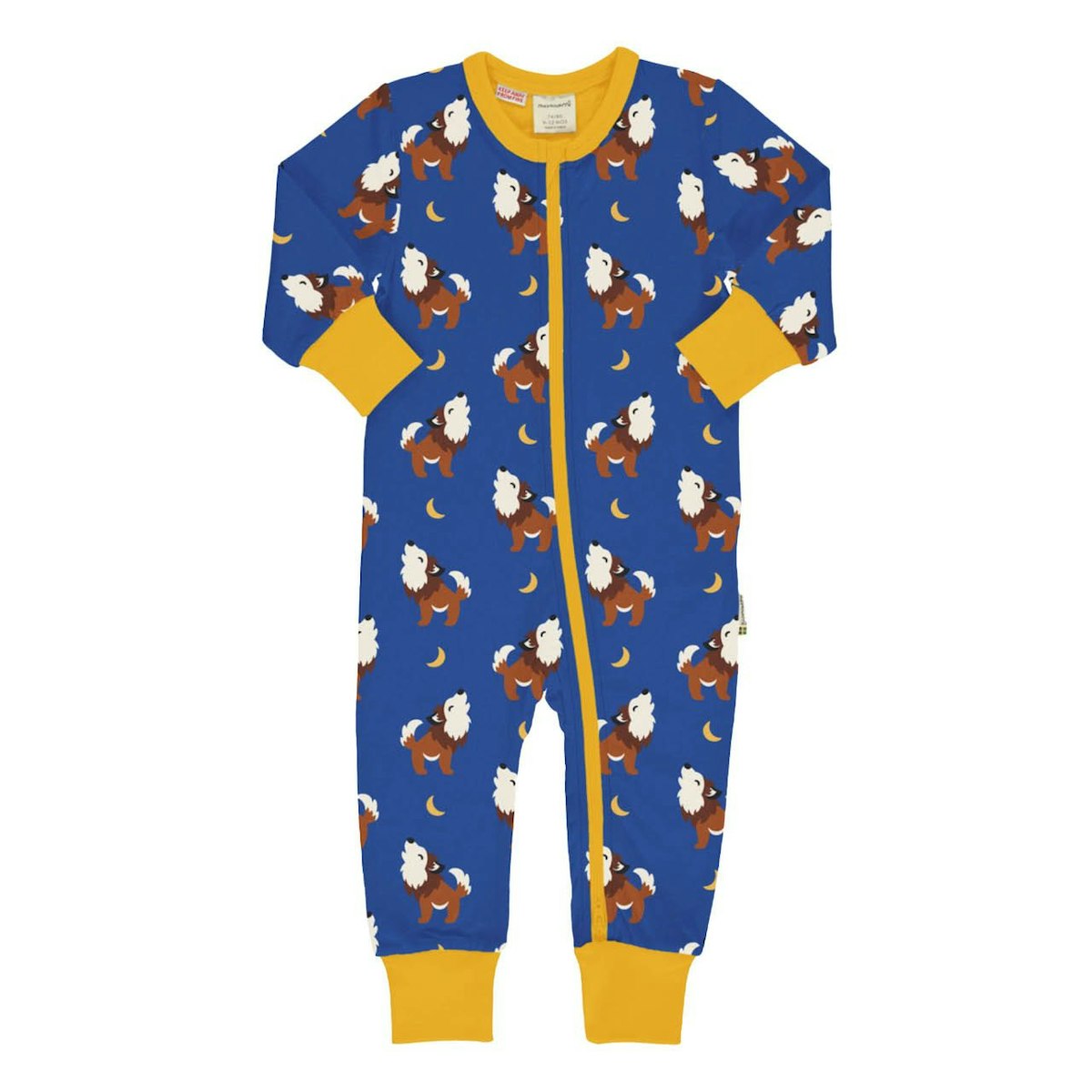 Strampler Reissverschluss Wolf blau 86/92 Strampler Reissverschluss Wolf blau 86/92