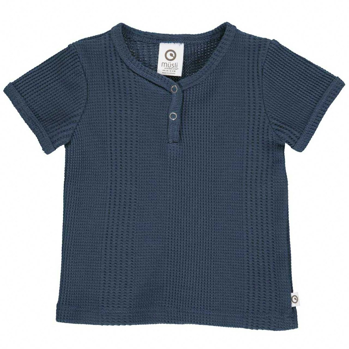 Strukturiertes T-Shirt kurzarm navy 68 Strukturiertes T-Shirt kurzarm navy 68