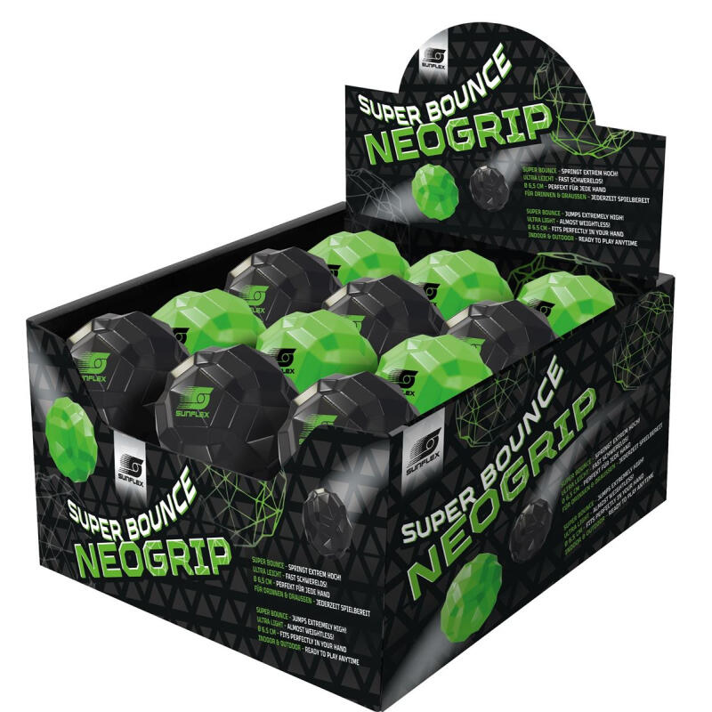Sunflex - Ball Flummi Super Bounce NeoGrip sort. Sunflex - Ball Flummi Super Bounce NeoGrip sort.
