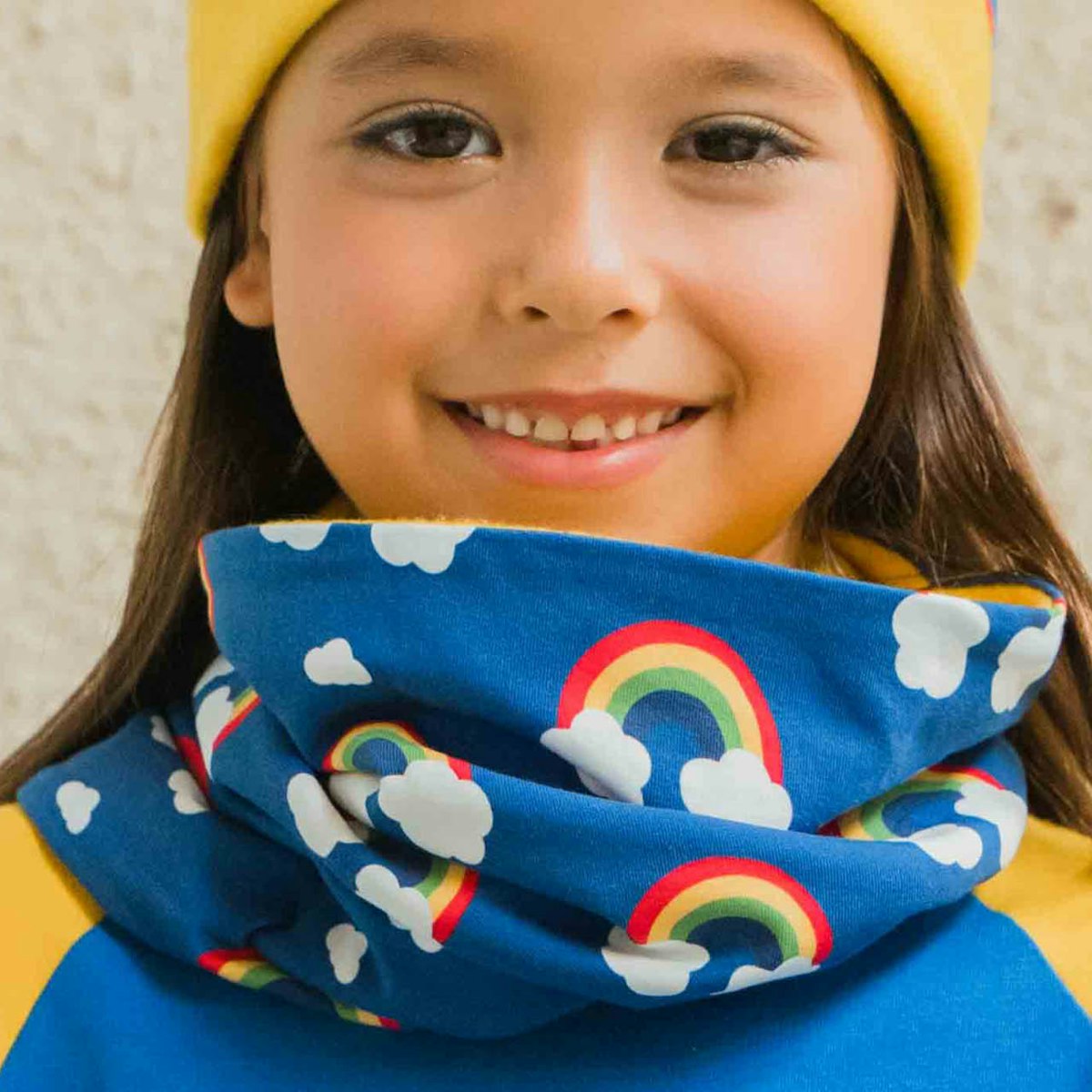 Sweat Schlauchschal Regenbogen blau 92/98 Sweat Schlauchschal Regenbogen blau 92/98