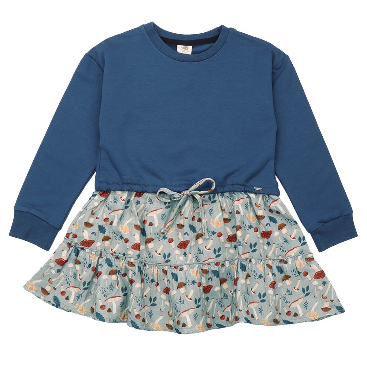Sweatkleid mit Musselin dunkelblau 110 Sweatkleid mit Musselin dunkelblau 110