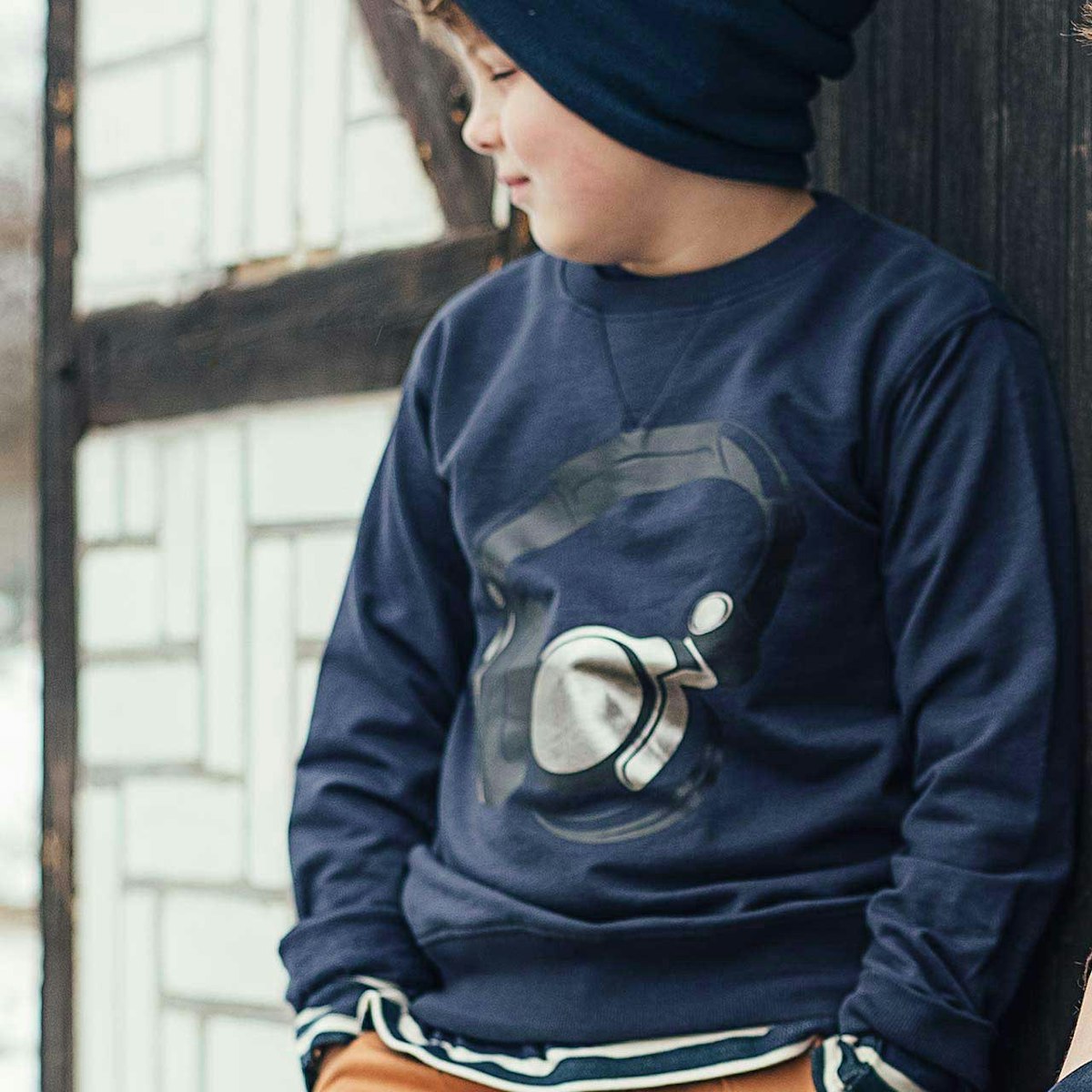 Sweatshirt Kopfhörer navy 164 Sweatshirt Kopfhörer navy 164