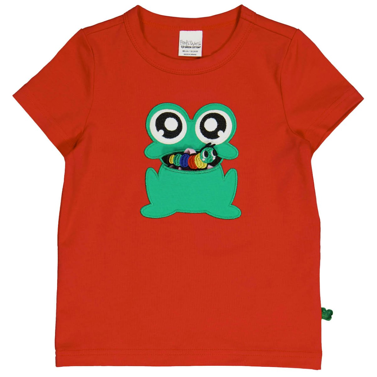 T-Shirt Frosch Applikation rot 92 T-Shirt Frosch Applikation rot 92