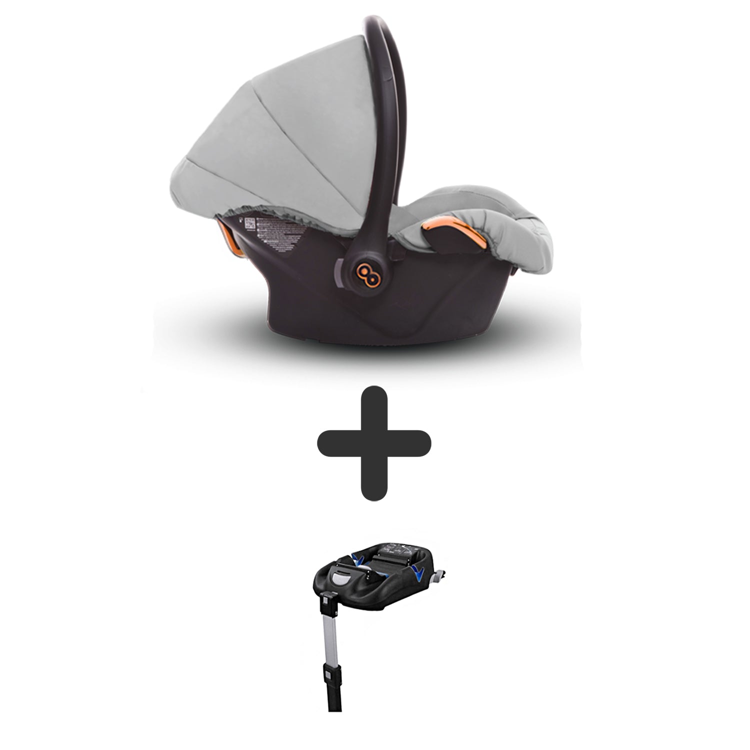 TPFLiving Babyschale Ultra Stoff mit oder ohne Isofix - Zen / Roségold / mit Isofix