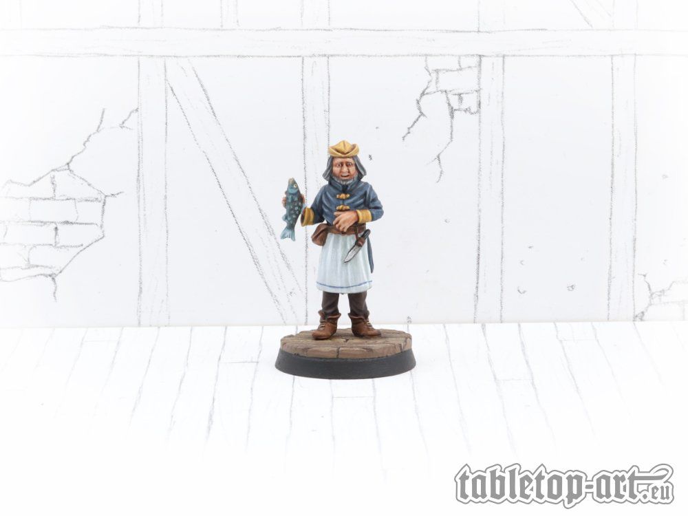 Tabletop Art Townsfolk Miniatures Fishmonger (1) 28mm Fisch Händler