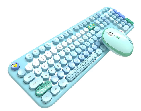 Tastatur Wireless Keyboard + Mouse - Lovely Blue Accessories für Kinder Tastatur Wireless Keyboard + Mouse - Lovely Blue Accessories für Kinder
