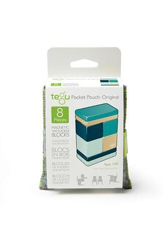 Tegu - 8 Magnetische Holzbausteine blau Tegu - 8 Magnetische Holzbausteine blau