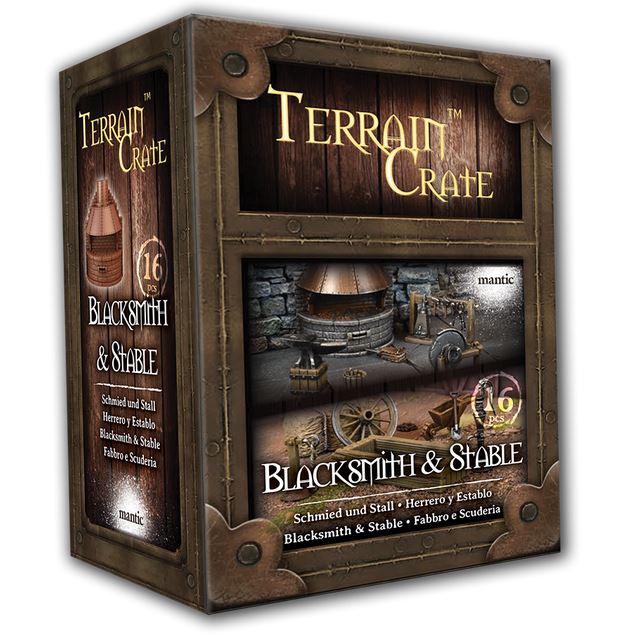 Terrain Crate Blacksmith & Stable Mantic Games D&D Gelände PNP Schmied und Stall