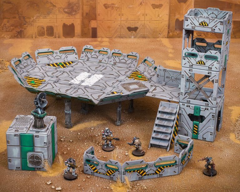 Terrain Crate Landing Zone Mantic Games Tabletop Gelände Sci-Fi Terrain 28mm