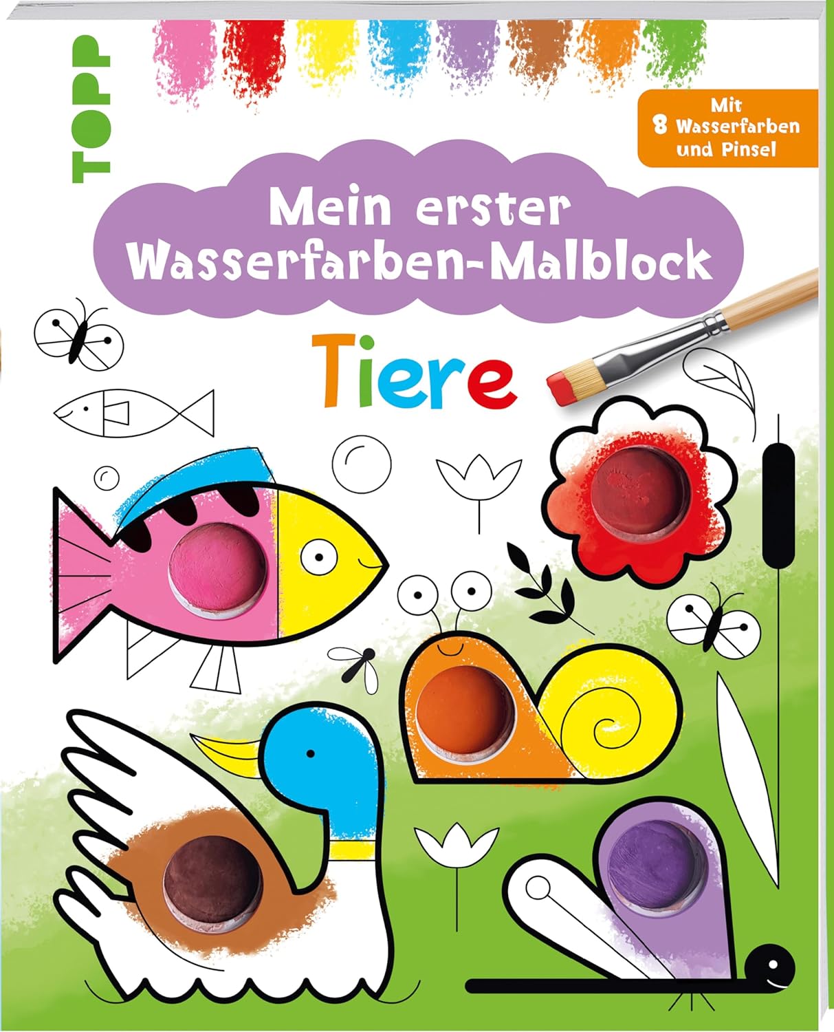 Topp - Tiere, Mein erster Wasserfarben-Malblock - Tiere Topp - Tiere, Mein erster Wasserfarben-Malblock - Tiere