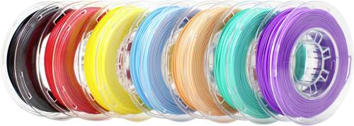 Toybox PF_250DBN_CBT Deluxe Food Bundle Filament-Paket PLA 1.75mm Schwarz, Rot, Gelb, Himmelblau, He von Toybox