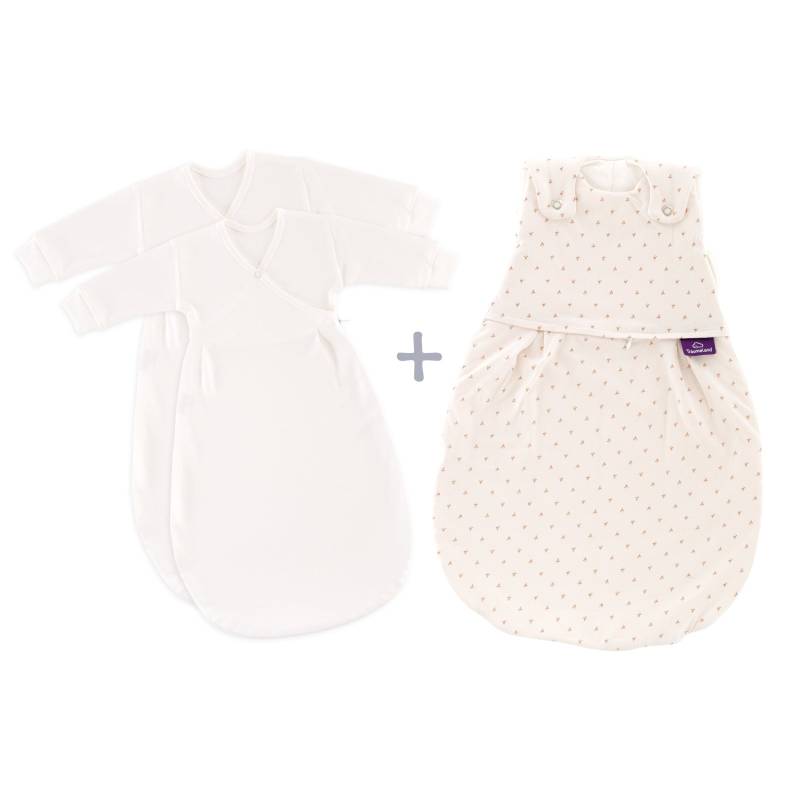 Träumeland - Babyschlafsack LIEBMICH 3tlg. Set, Twister beige, Größe 50/56 (1)