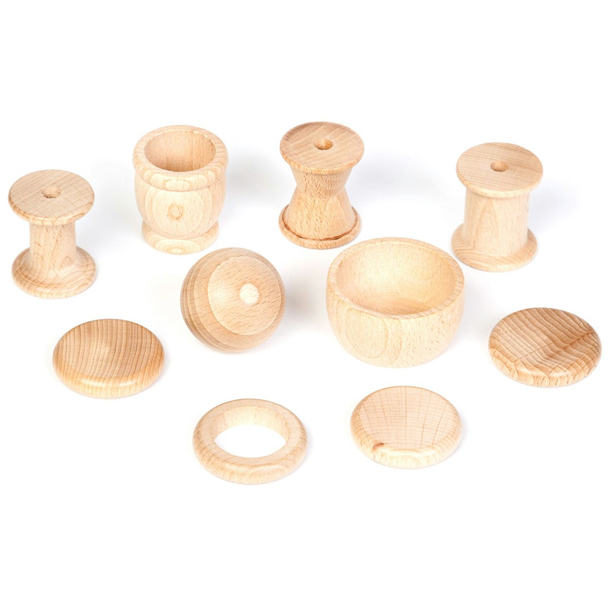 Treasure basket 10 Holzteile - ab 10 Monaten Treasure basket 10 Holzteile - ab 10 Monaten