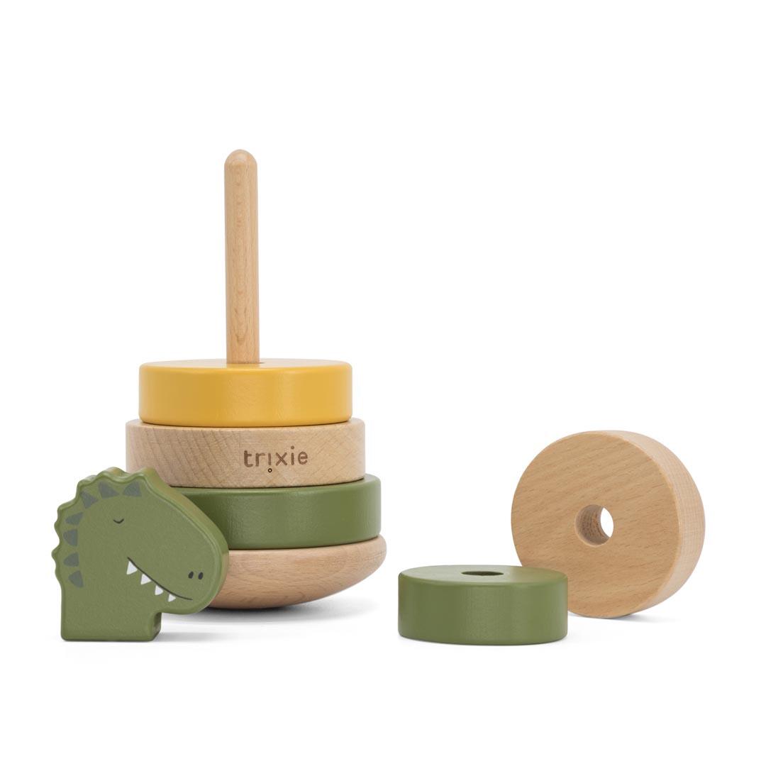 Trixie Baby - Holz Stapelturm - Mr. Dino Gr green Trixie Baby - Holz Stapelturm - Mr. Dino Gr green