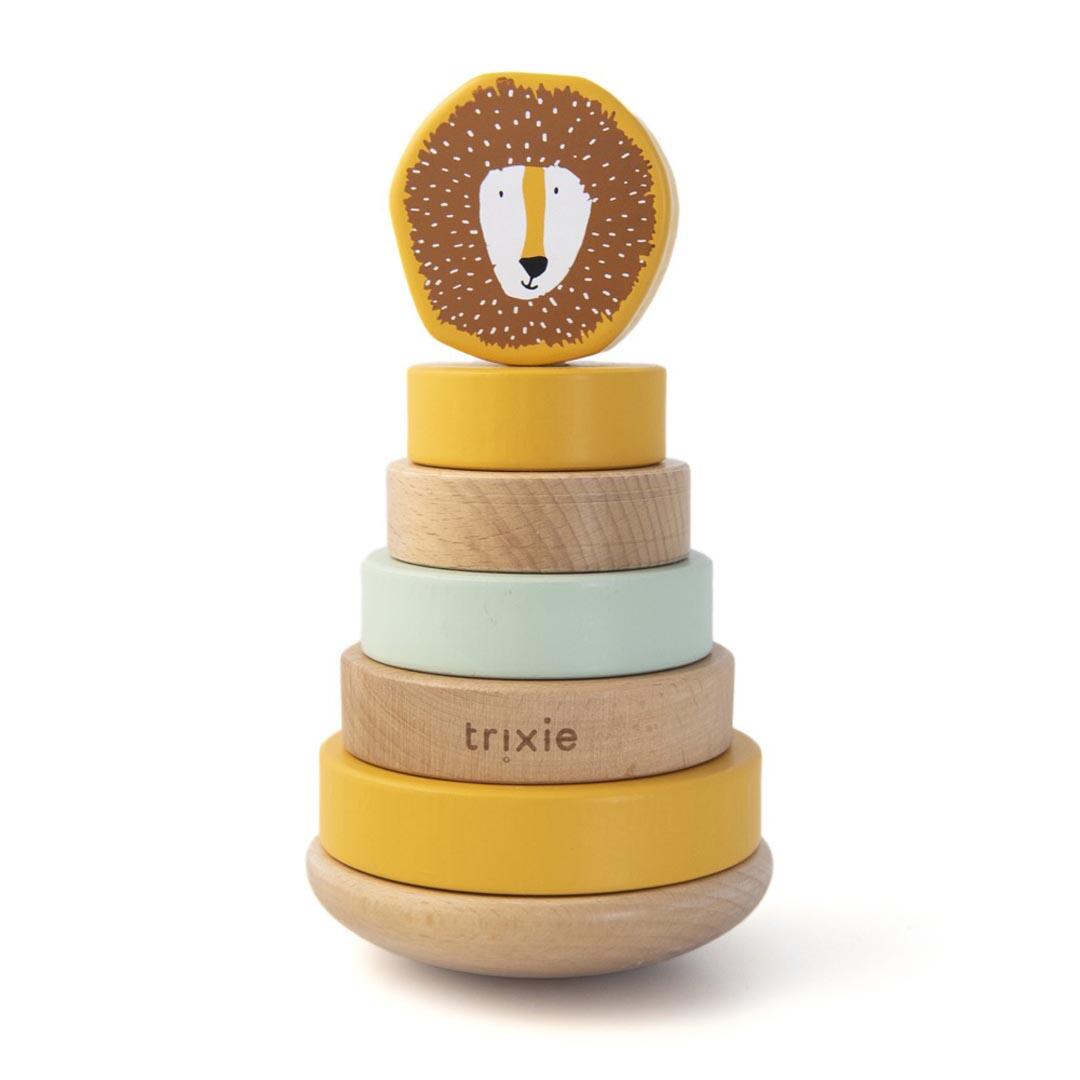Trixie Baby - Holz Stapelturm - Mr. Lion Gr yellow Trixie Baby - Holz Stapelturm - Mr. Lion Gr yellow