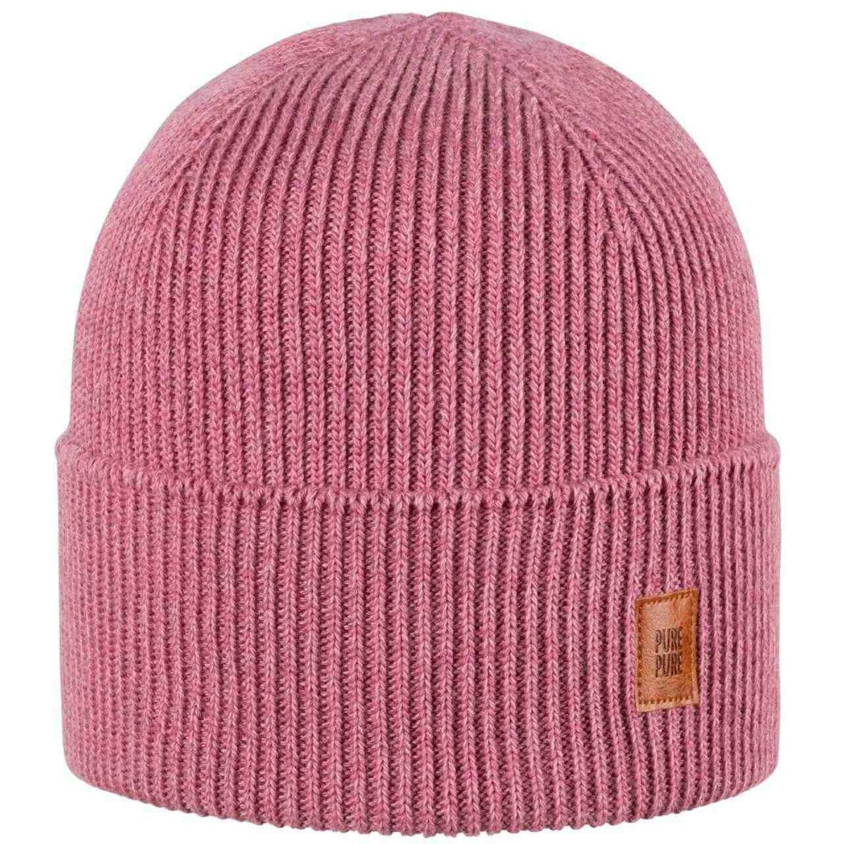 Umschlag Strickmütze Wolle Seide altrosa 47/49 Umschlag Strickmütze Wolle Seide altrosa 47/49