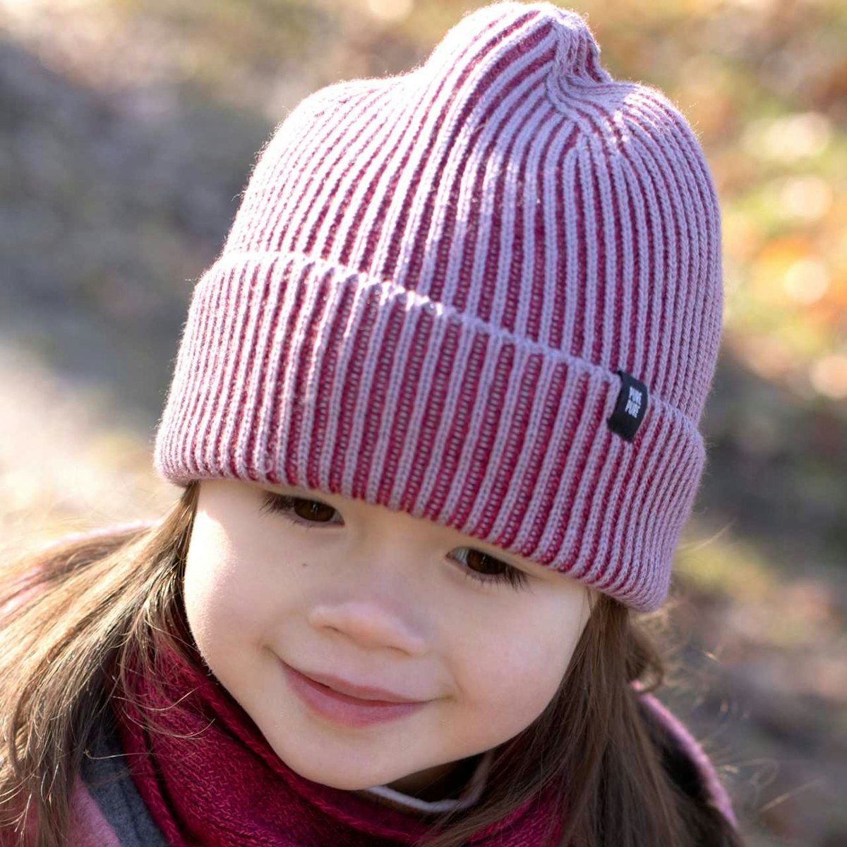 Umschlag Strickmütze Wolle Seide himbeere 55/57 Umschlag Strickmütze Wolle Seide himbeere 55/57