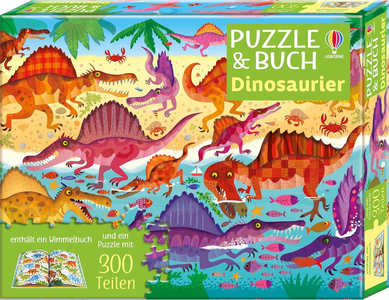 Usborne Verlag - Dinosaurier, Puzzle & Buch Usborne Verlag - Dinosaurier, Puzzle & Buch