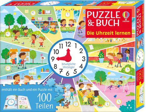 Usborne Verlag - USBORNE Puzzle + Buch 100 Teile: Uhrzeit lernen Usborne Verlag - USBORNE Puzzle + Buch 100 Teile: Uhrzeit lernen