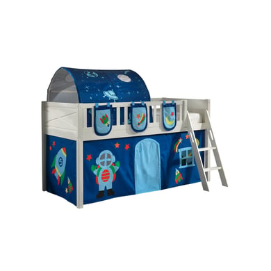 VIPACK Spielbett SCOTT 90 x 200 cm Astro 3-teilig weiß