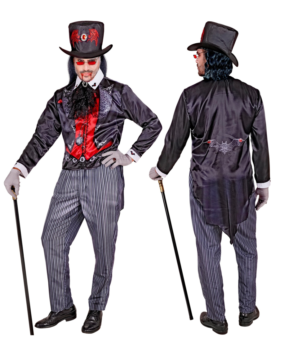Vampir Sofortkostüm mit Hut & Jabot XL Vampir Sofortkostüm mit Hut & Jabot XL