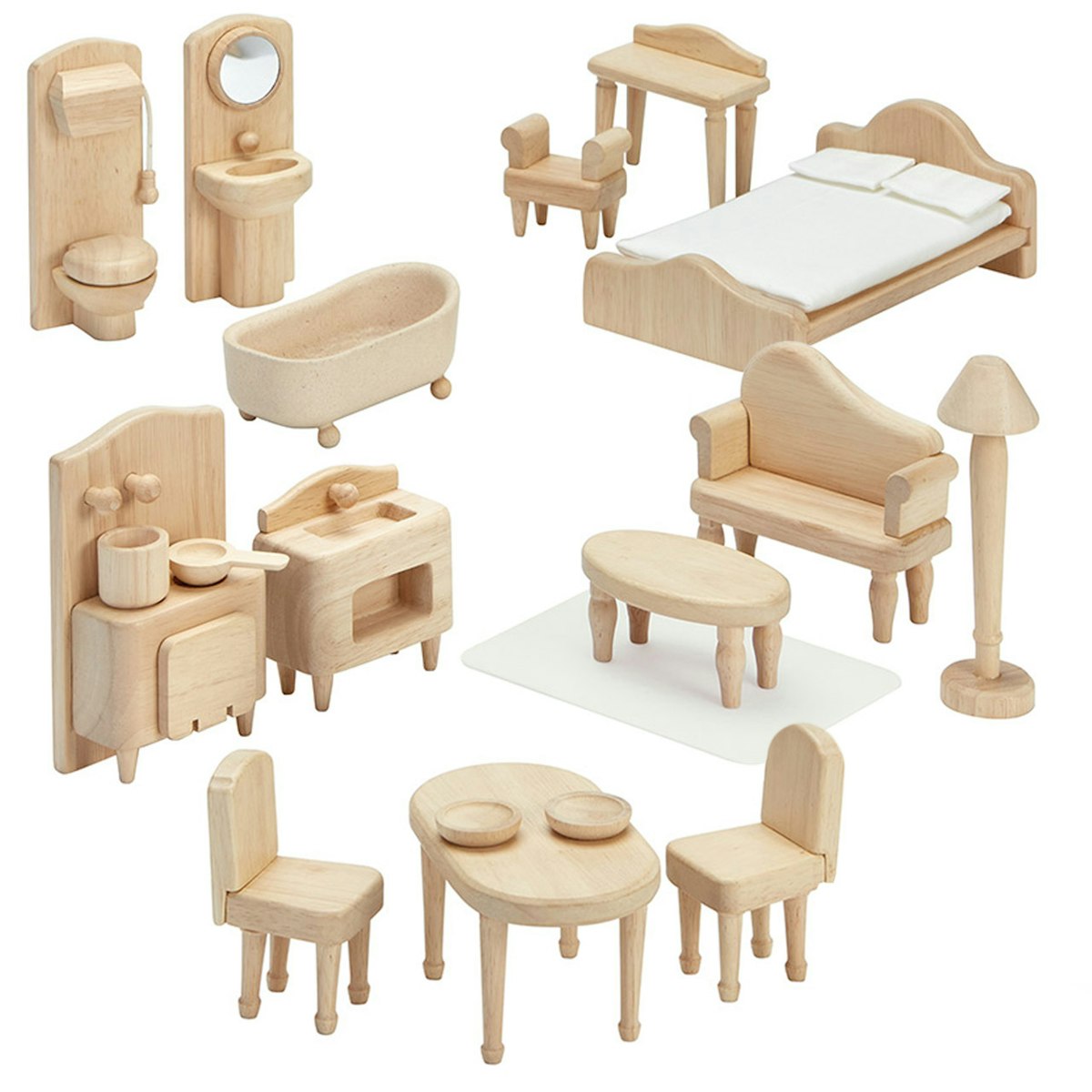 Viktorianische Puppenhausmöbel Holz Viktorianische Puppenhausmöbel Holz