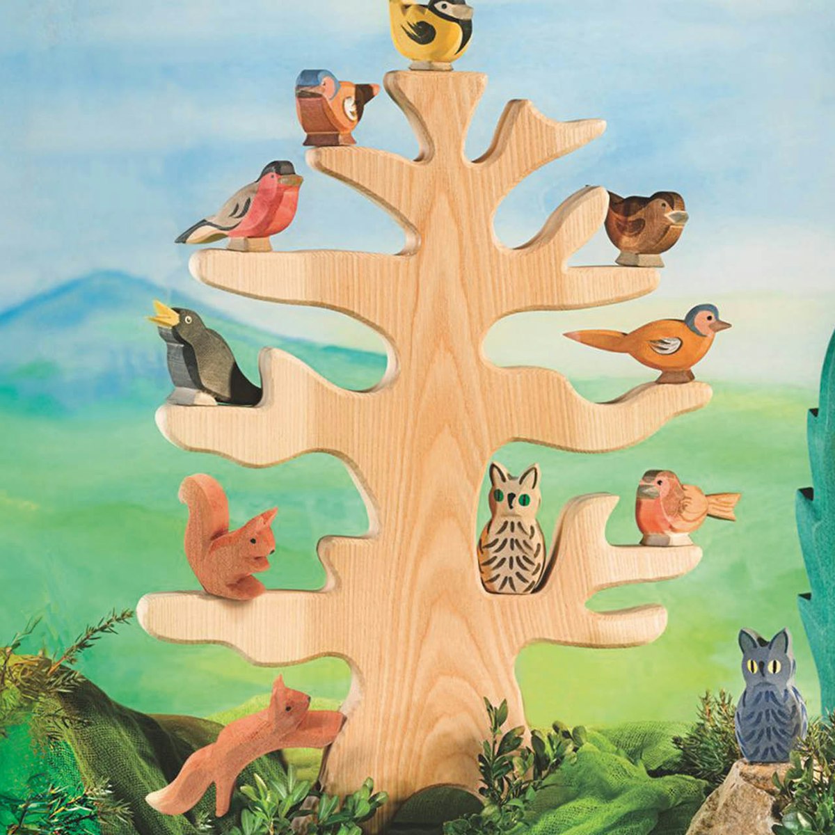 Vogelbaum mit Stütze für Ostheimer Vögel 32 cm hoch Vogelbaum mit Stütze für Ostheimer Vögel 32 cm hoch