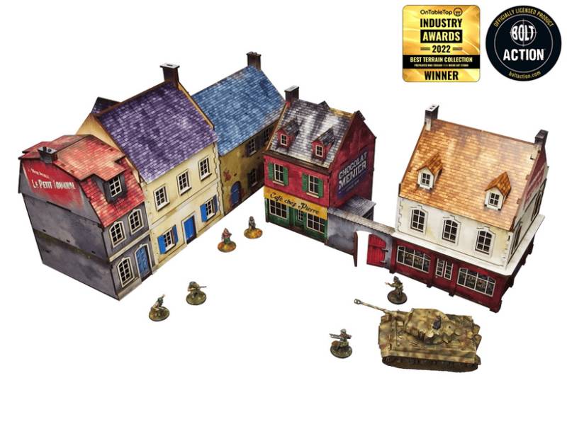 WW2 Normandy Town Bundle Basic 28mm Micro Art Studio Gelände Terrain