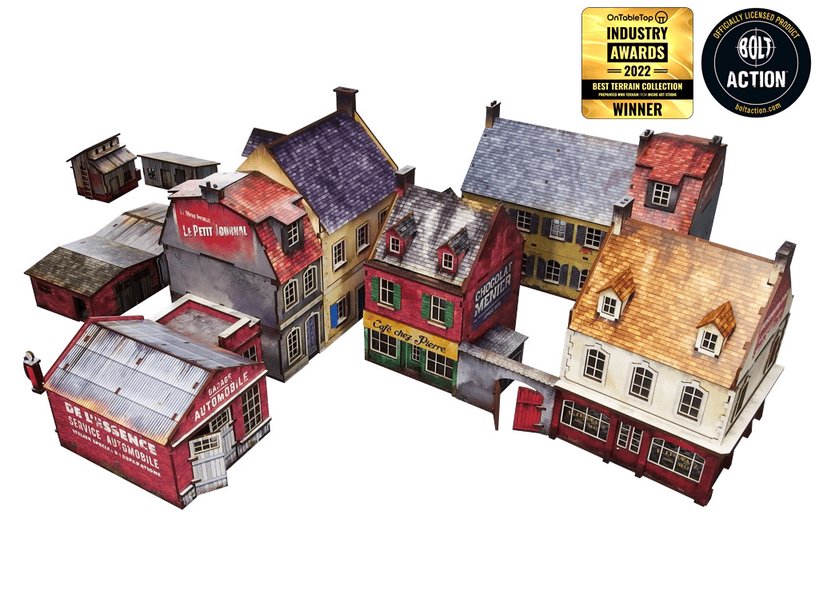 WW2 Normandy Town Bundle Medium 28mm Micro Art Studio Gelände Terrain