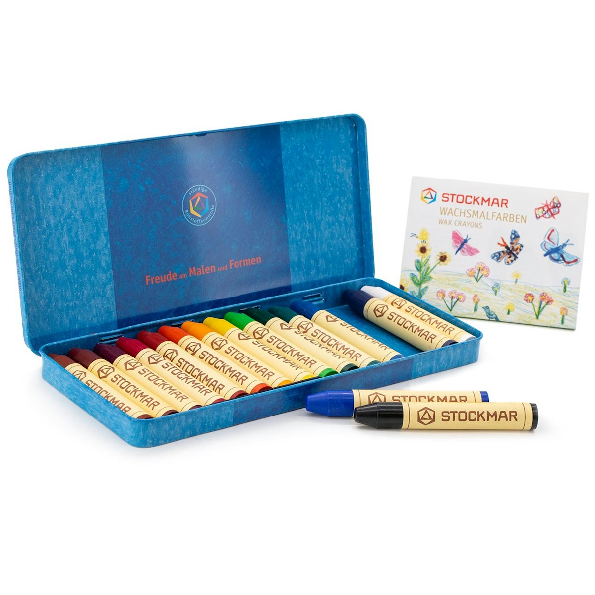 Wachsmalstifte glutenfrei 16 Farben mit Schaber Wachsmalstifte glutenfrei 16 Farben mit Schaber