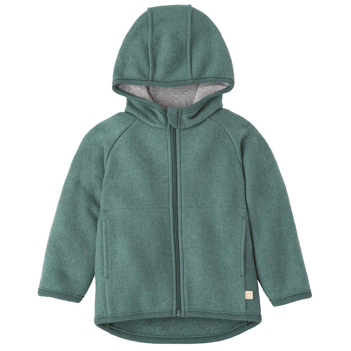 Walkjacke mit Reissverschluss eukalyptus 122/128 Walkjacke mit Reissverschluss eukalyptus 122/128