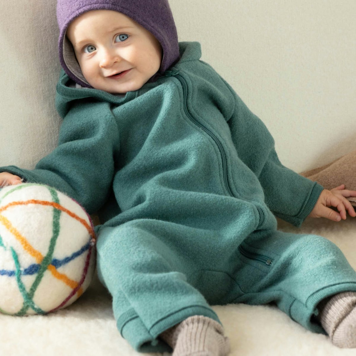 Walkoverall mit Reissverschluss atmungsaktiv eukalyptus 98/104 Walkoverall mit Reissverschluss atmungsaktiv eukalyptus 98/104