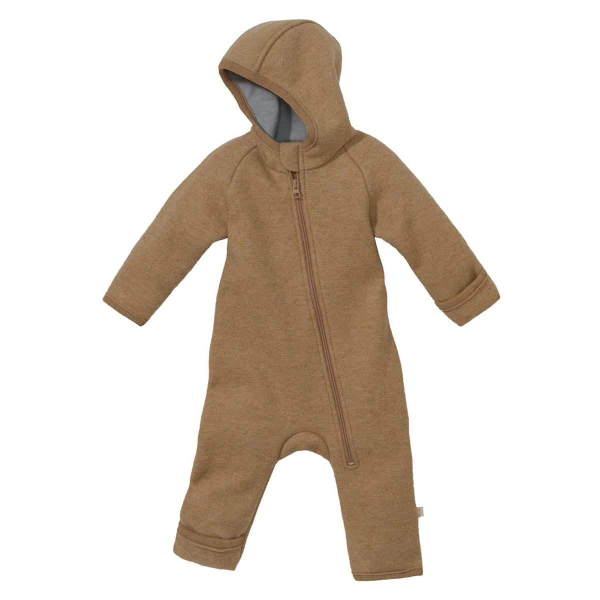 Walkoverall mit Reissverschluss atmungsaktiv karamell-braun 74/80 Walkoverall mit Reissverschluss atmungsaktiv karamell-braun 74/80