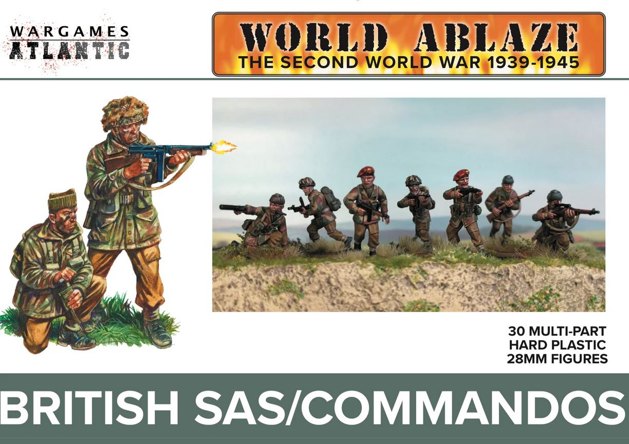 Wargames Atlantic World Ablaze British SAS/Commandos 28mm