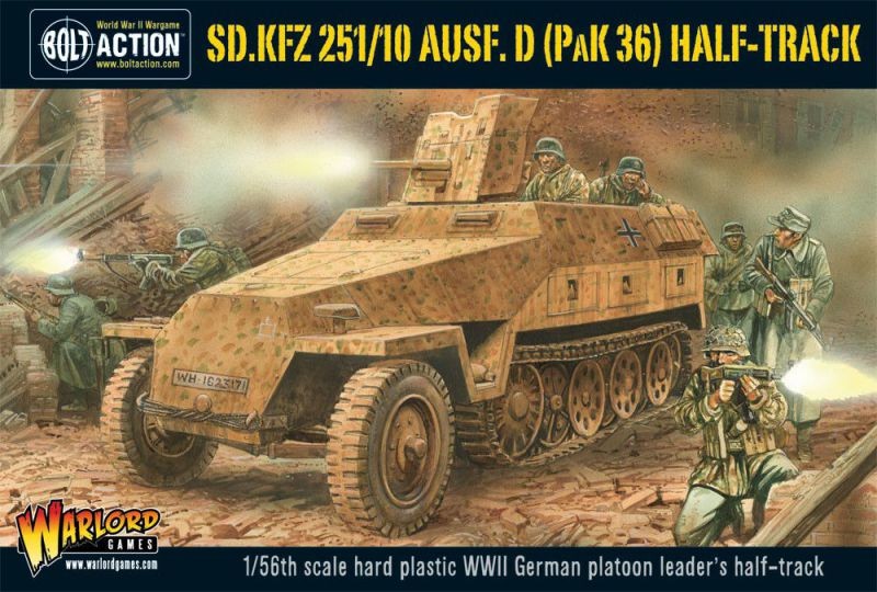 Warlord Games Sd.Kfz 251/10 ausf D Pak 36 Half Track 28mm WWII Bolt Action Tank