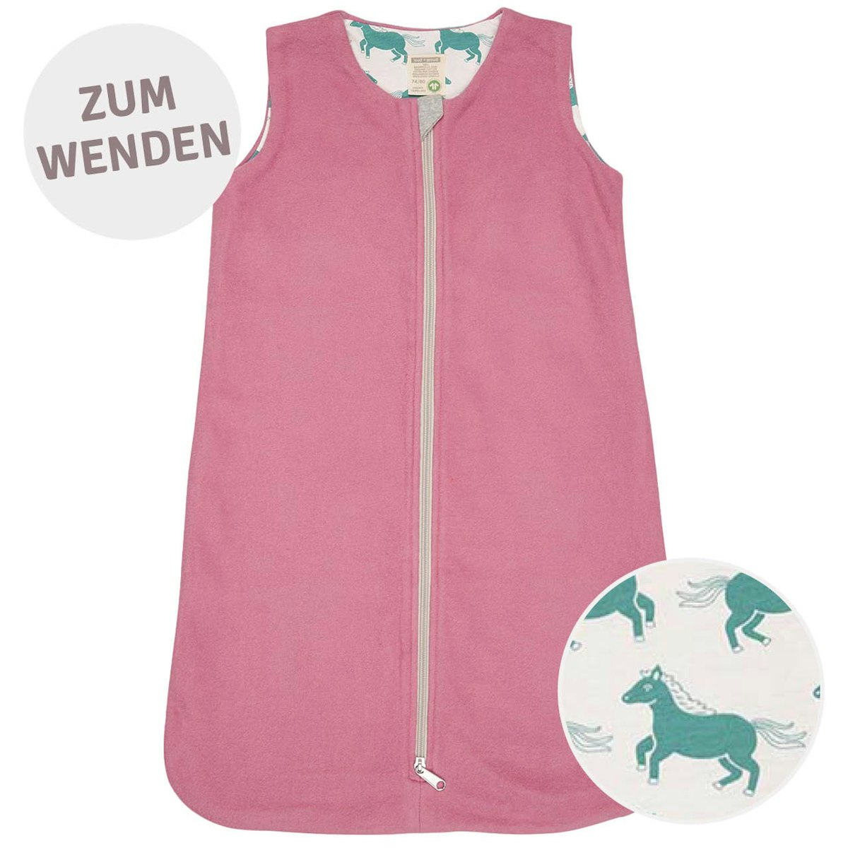 Warmer Wendeschlafsack Fleece pink 86/92 Warmer Wendeschlafsack Fleece pink 86/92