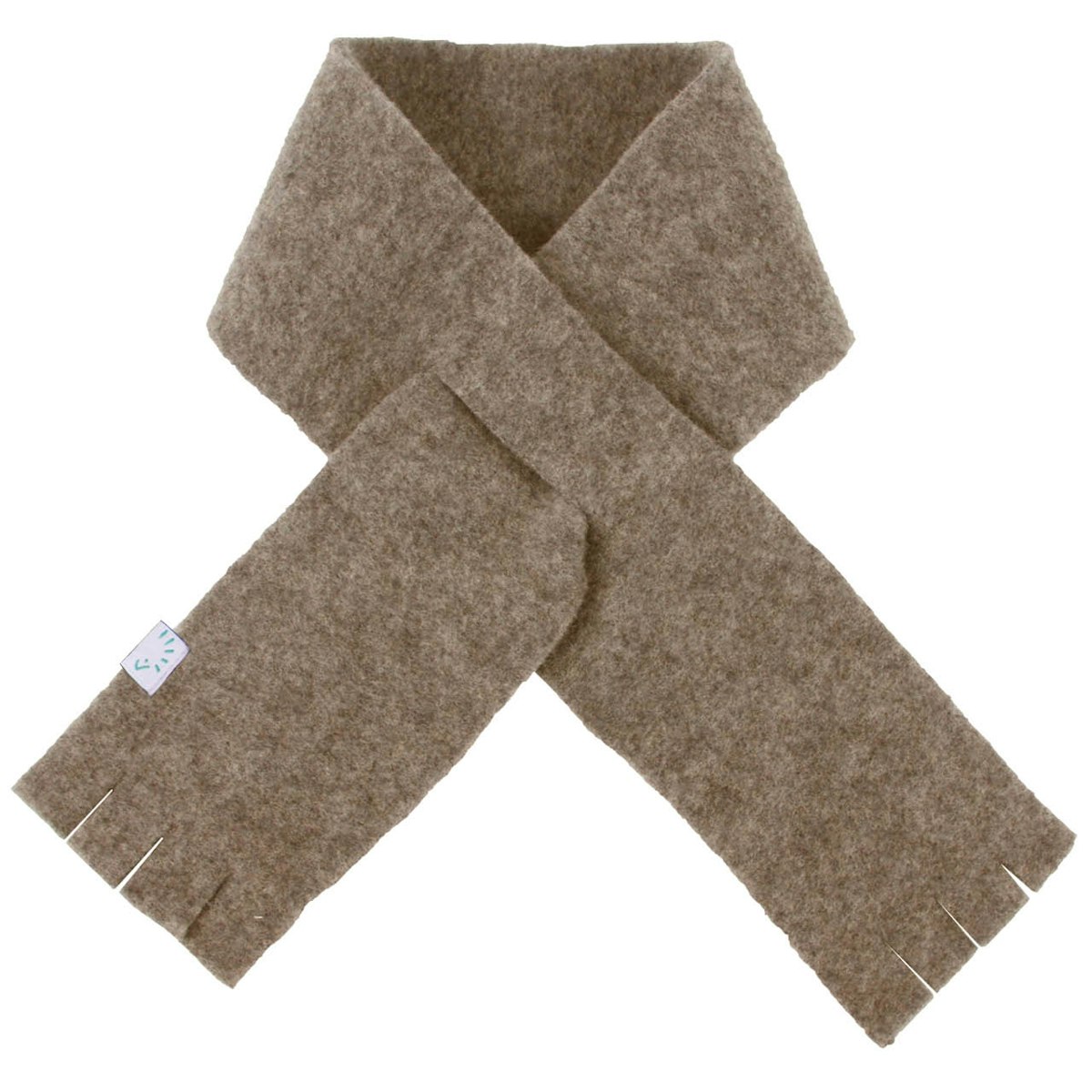 Warmer Wollfleece Steckschal beige 80cm S Warmer Wollfleece Steckschal beige 80cm S