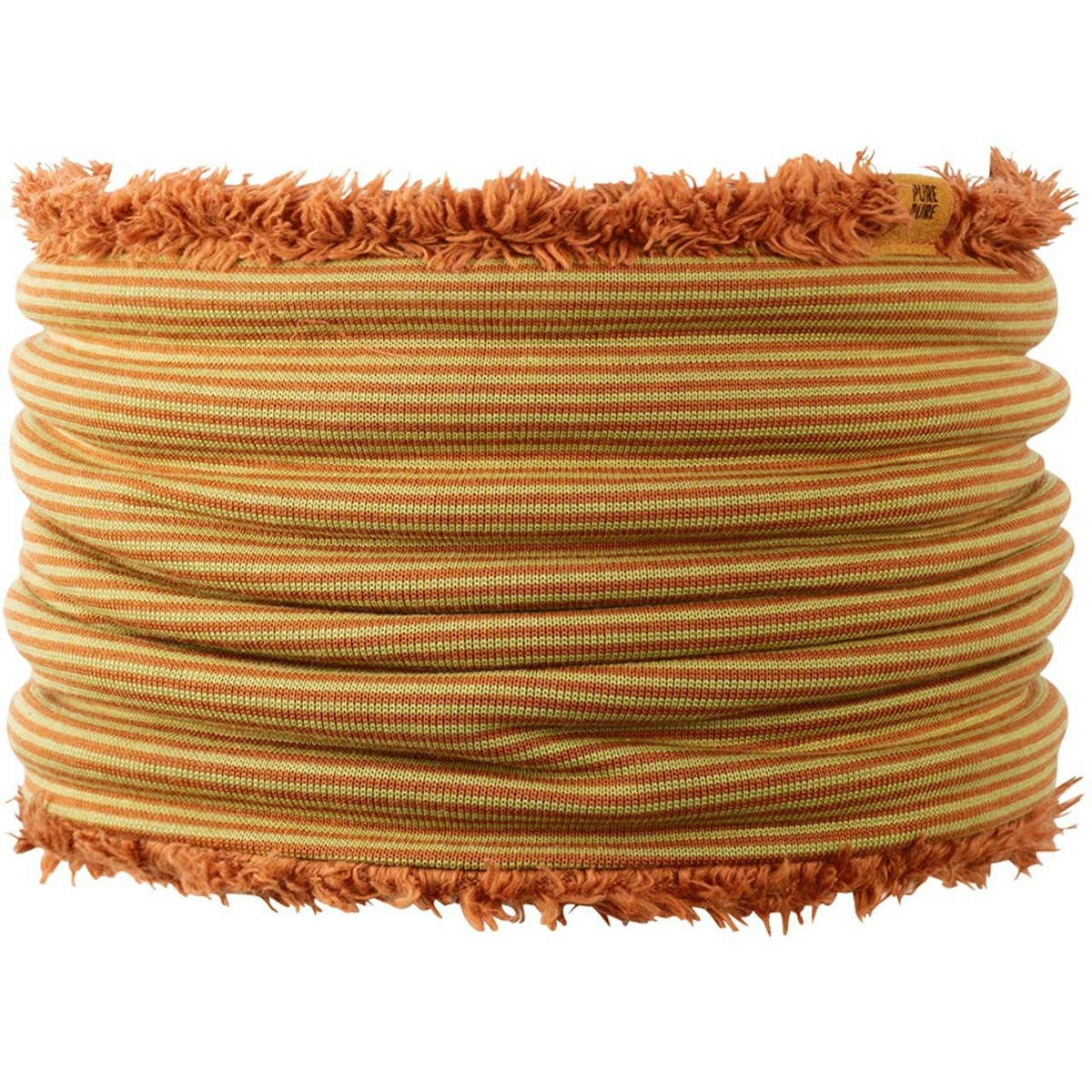 Warmer plüschiger Schlauchschal karamell-grün 80/86 Warmer plüschiger Schlauchschal karamell-grün 80/86