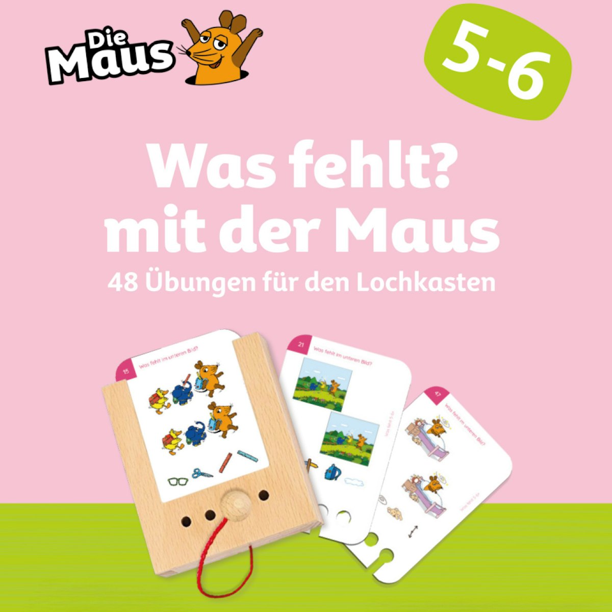 Was fehlt? Kartensatz mit der Maus ab 5-6 Jahren (ohne Lochkasten) Was fehlt? Kartensatz mit der Maus ab 5-6 Jahren (ohne Lochkasten)
