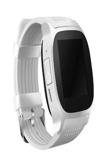 Waterproof Unisex Smart Bracelet with Pedometer GSM SIM Bluetooth Wrist Camera Watch T8 - White