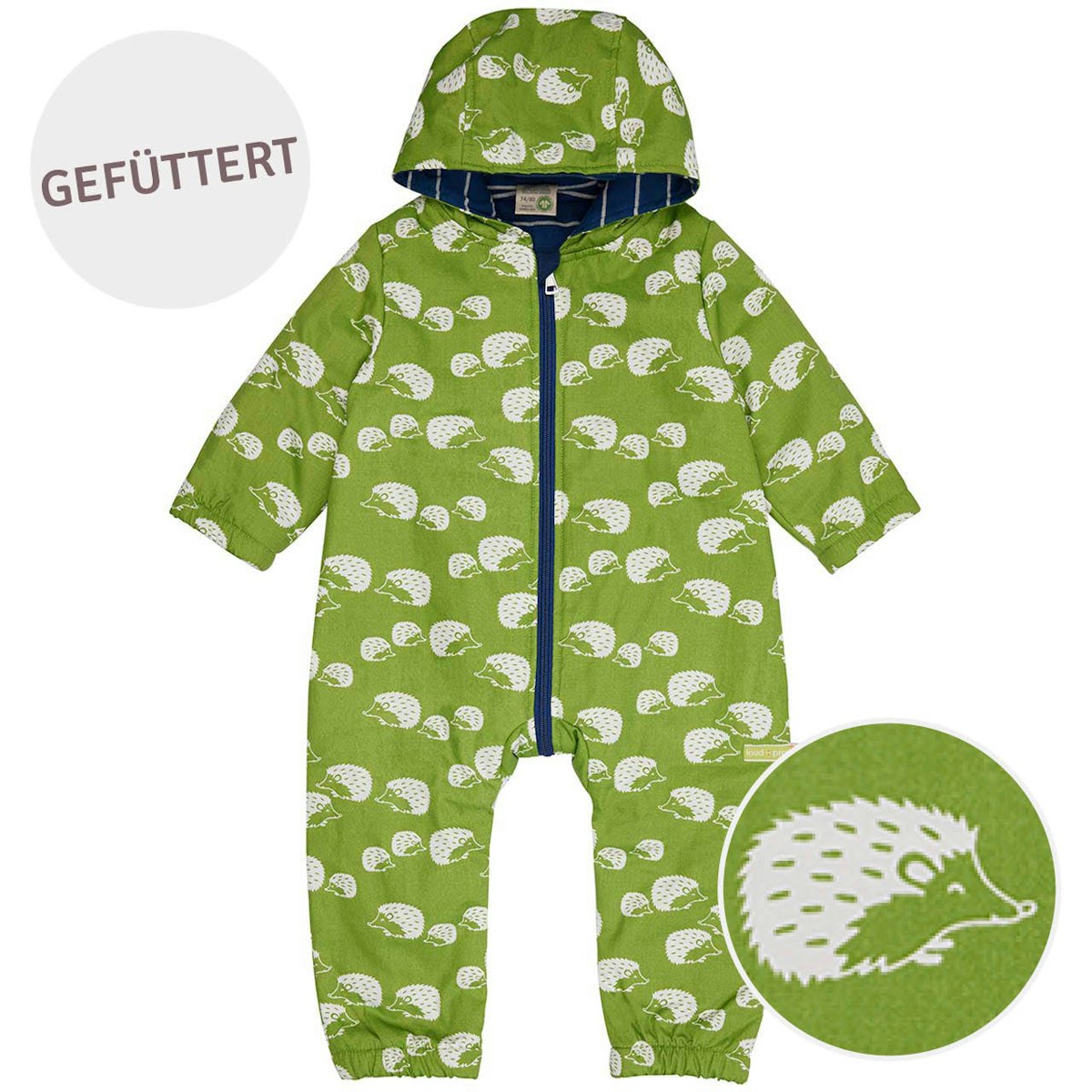 Wattierter Outdoor Overall gefüttert Igel grün 86 Wattierter Outdoor Overall gefüttert Igel grün 86